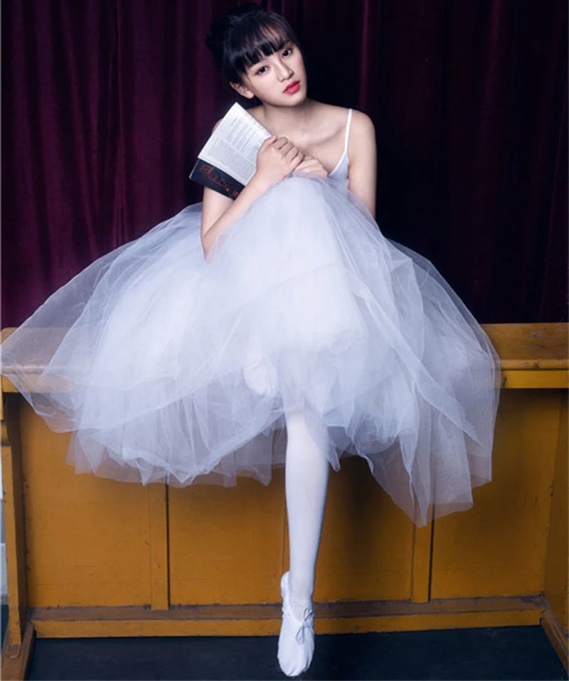 Балетная пачка для взрослых высокое качество профессиональное белое Лебединое