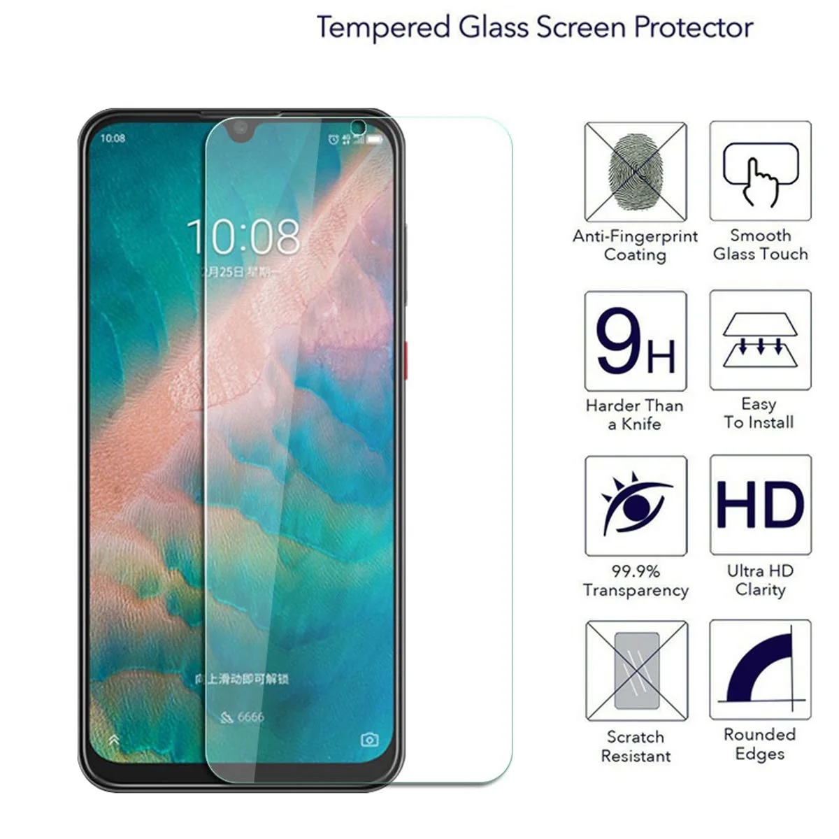 Закаленное стекло для ZTE Blade A610 (Voyage 4) защита экрана закаленное премиум класса a510