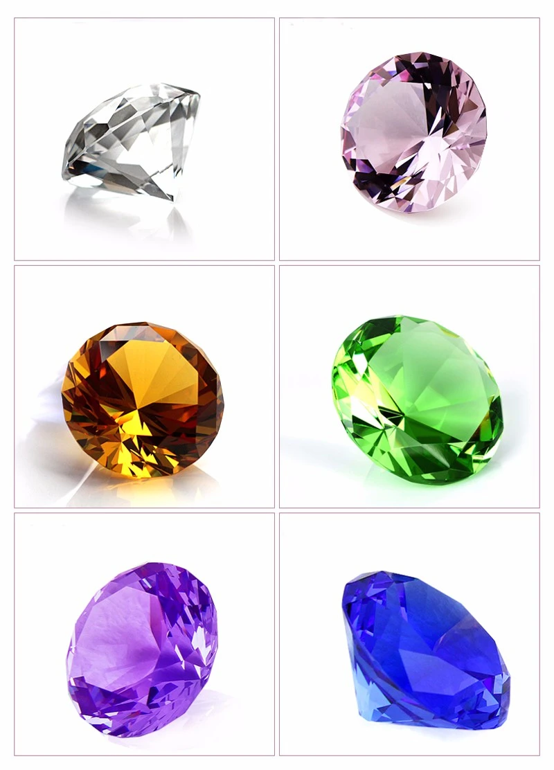 8 шт. 40 мм красочные кристаллы бриллианты розовый красный синий ювелирные изделия