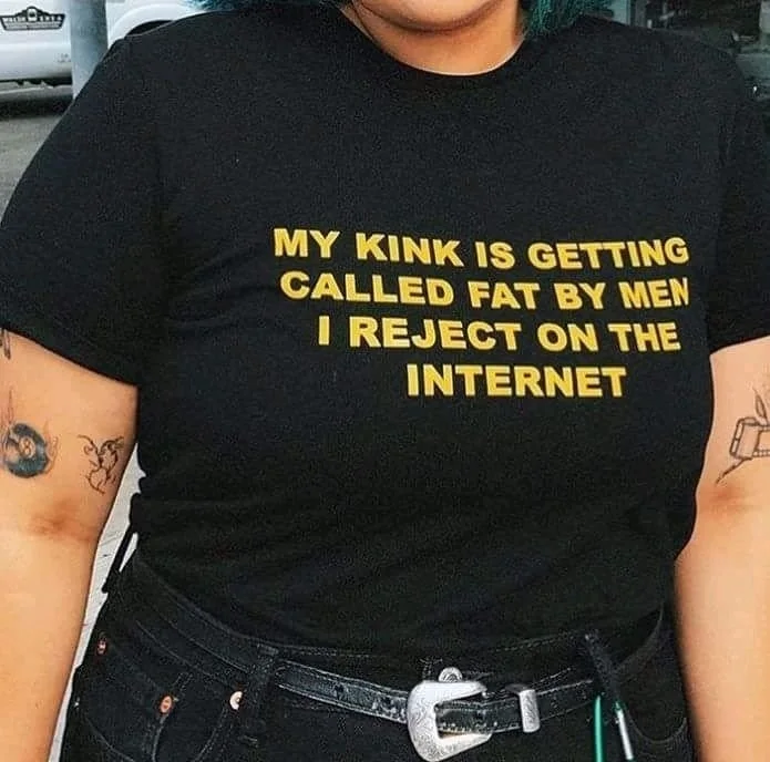 Sunfiz YF My Kink получает имя толстых мужчин я отклоняю в Интернете смешная Женская