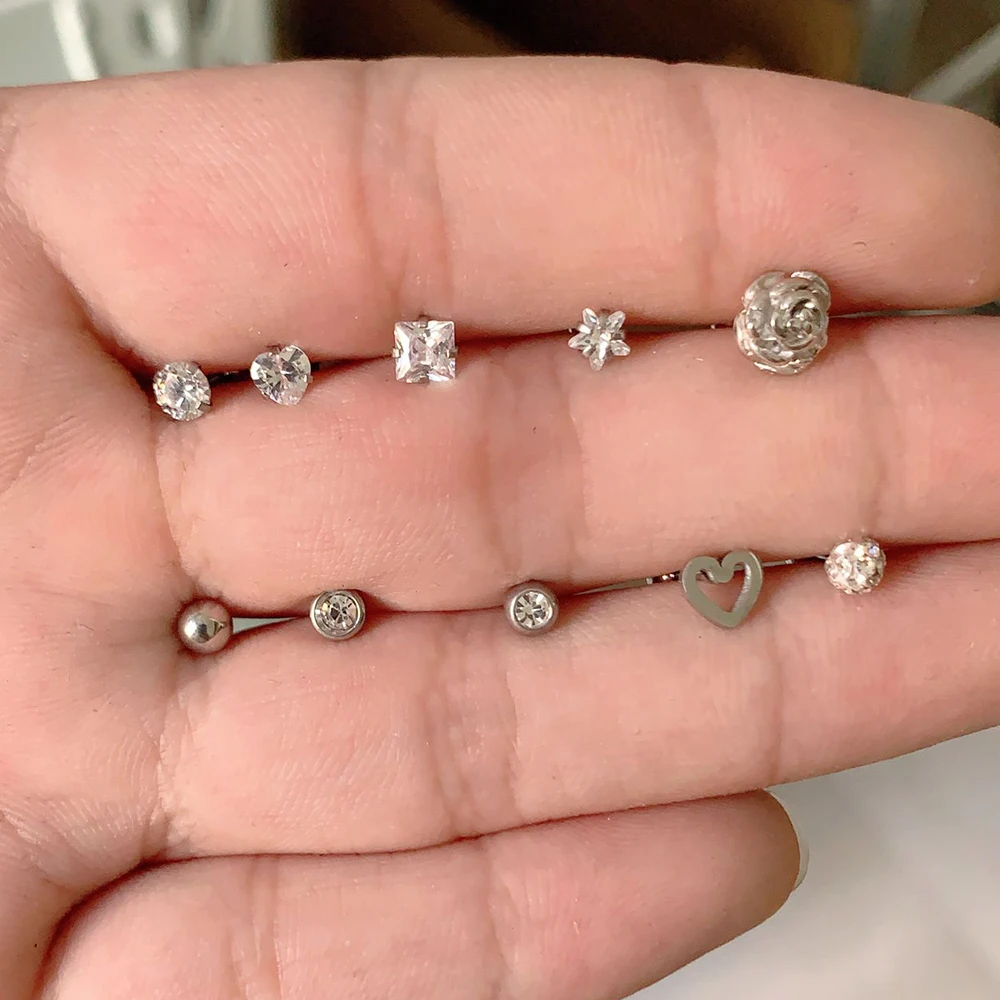 Стальные Козелок Уха пирсинг Oreja хряща Oreille для пирсинга серьги губ 3 цвета в стиле