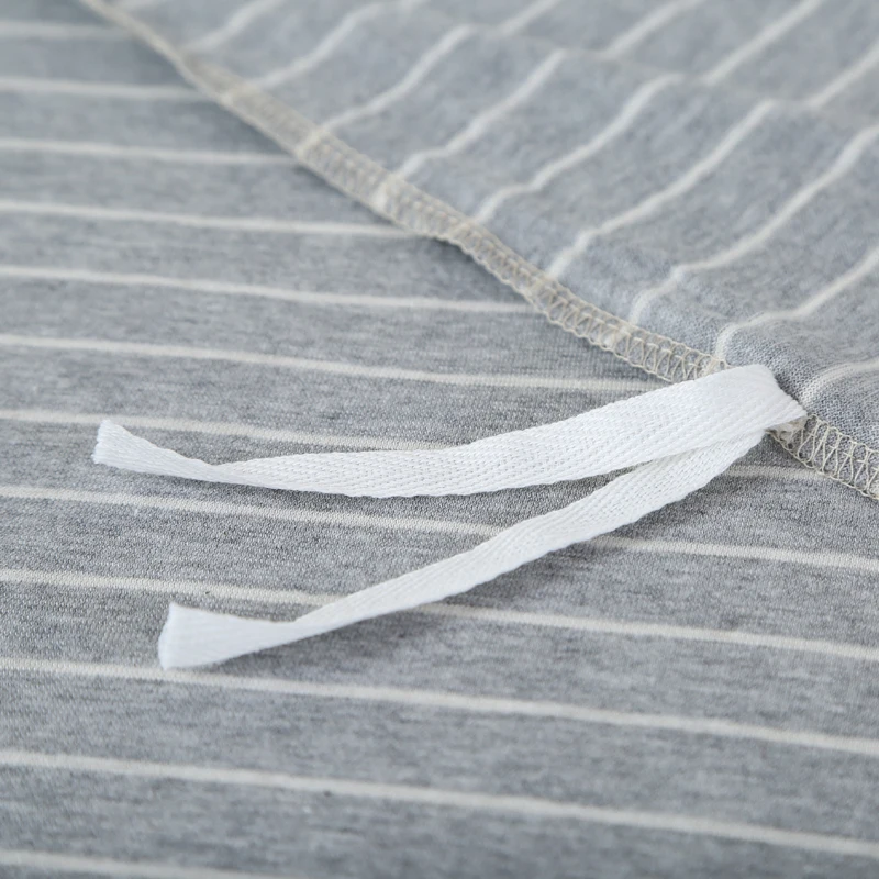 2018 белые линии серый набор пододеяльников для пуховых одеял вязаный хлопковый