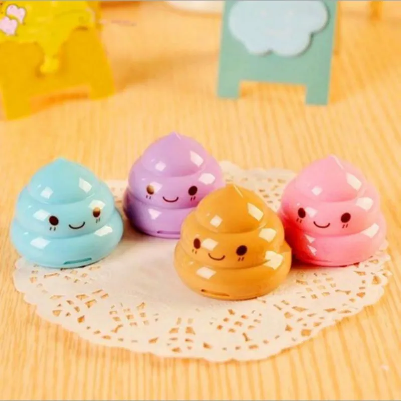 Kawaii дерьмо точилка для карандашей форма резчик Ножи двойное отверстие двухполюсный шт рекламных оригинальность подарочные канцелярские т...