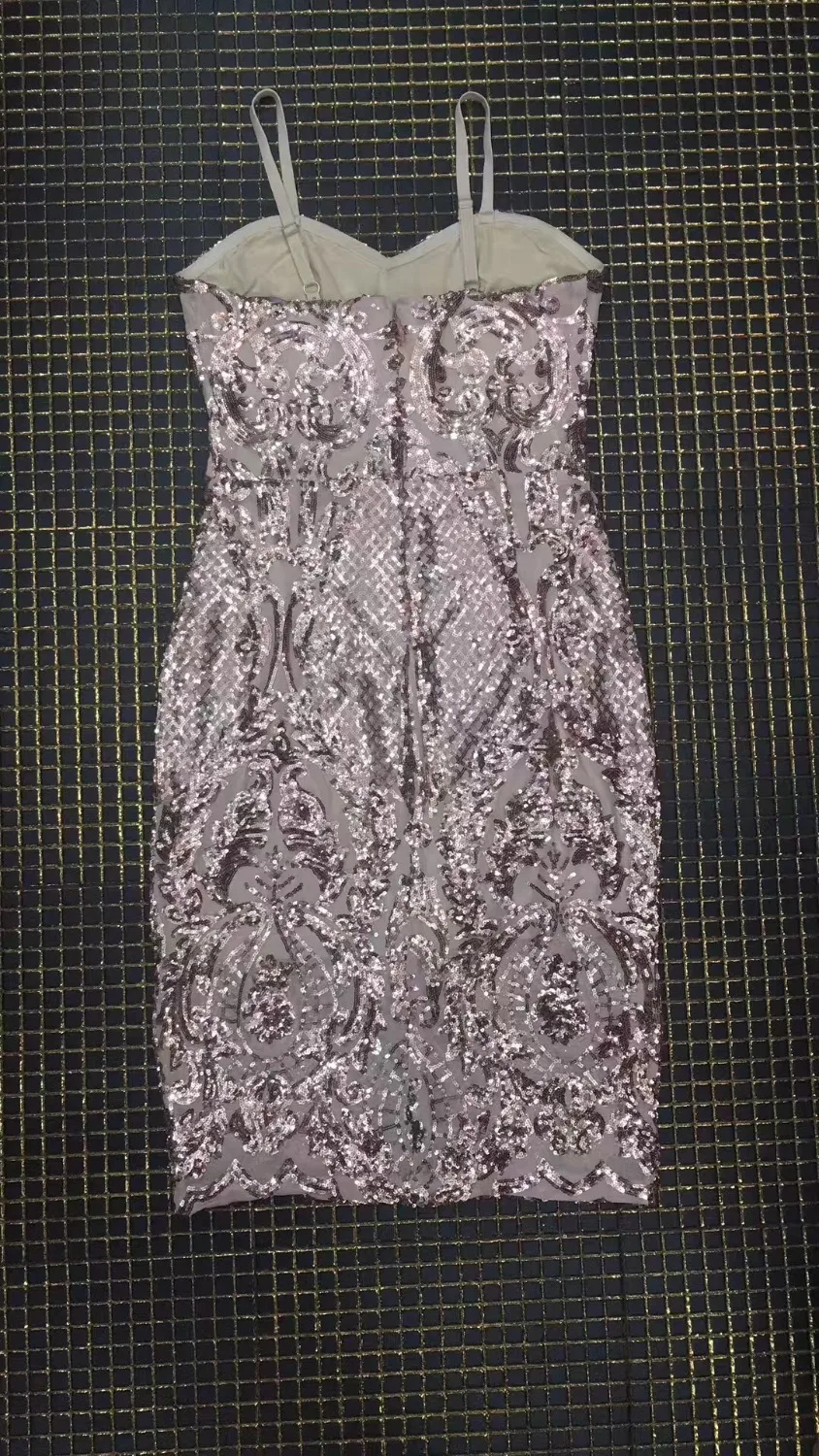 Новый летний Для женщин Bodycon платье Vestidos Verano 2018 Спагетти ремень с блестками