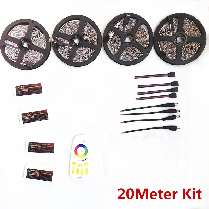 Светодиодная лента rgbw rgbww 5050 SMD 5/10/15/20 м постоянный ток 12 В/24 В + контроллер 2 4 ГГц