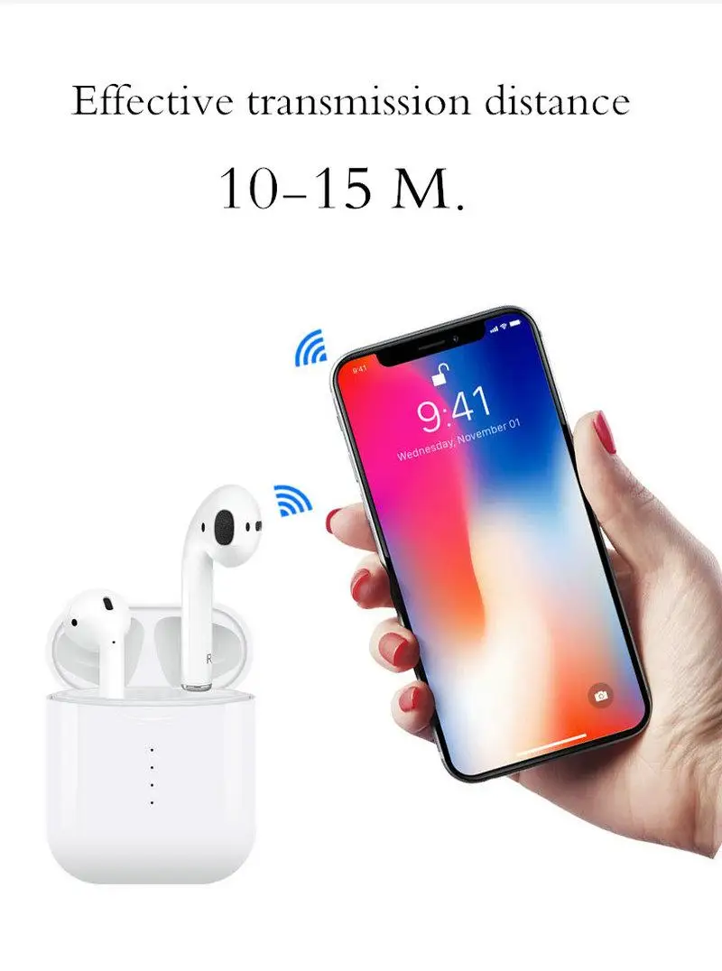 Портативные наушники с громкой связью I10 Max TWS беспроводные Bluetooth зарядным