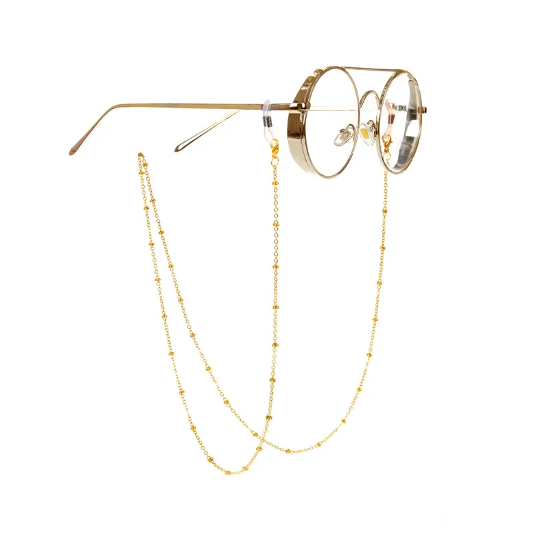 Модный простой: золото серебро украшенный бисером цепочка металлическая для