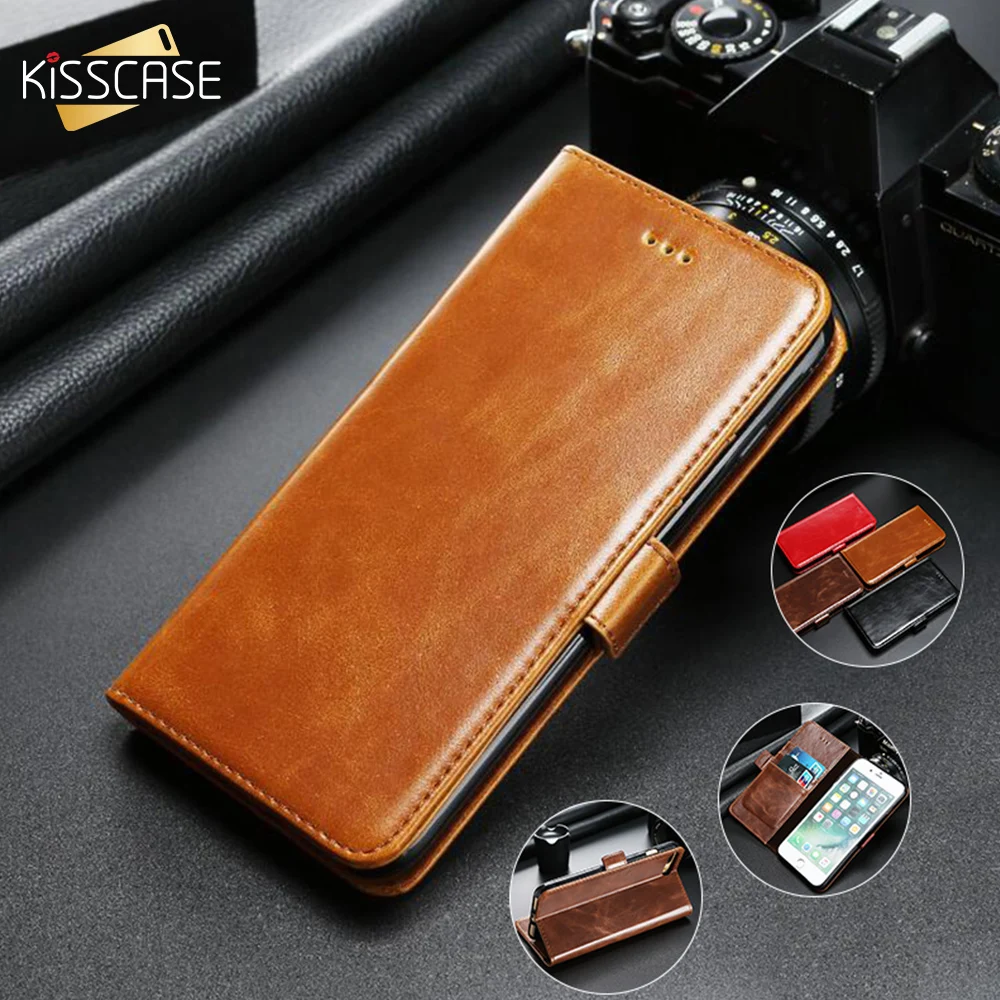 KISSCASE Leather Case For One plus 5 Nokia 3 6 LG G6 K10 K8 K4 2017 EU Business Phone Motorola Moto G5 Plus Funda |