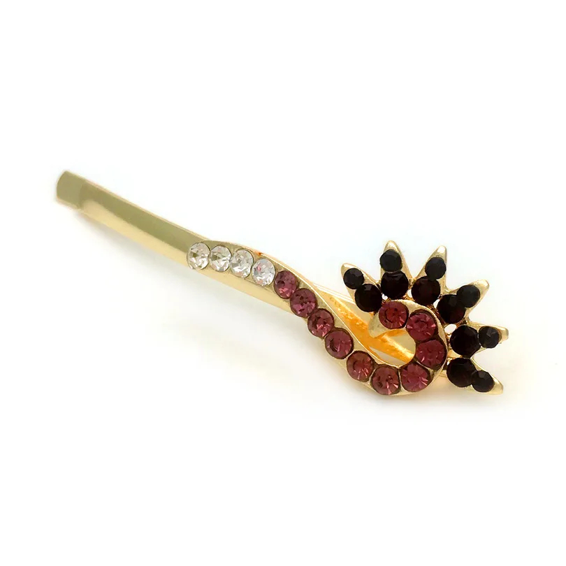 6pcs Fashion Hair Jewelry Peacock Crystal Rhinestone Hairpins For Women Hairgrips Clip Barrettes Trendy Accessories | Украшения и
