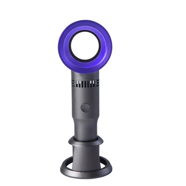 purple Портативный энергосберегающий USB Ручной мини-кулер Leafless вентилятор перезаряжаемый Leafless вентилятор 3 скорость вентилятора - Цвет: purple