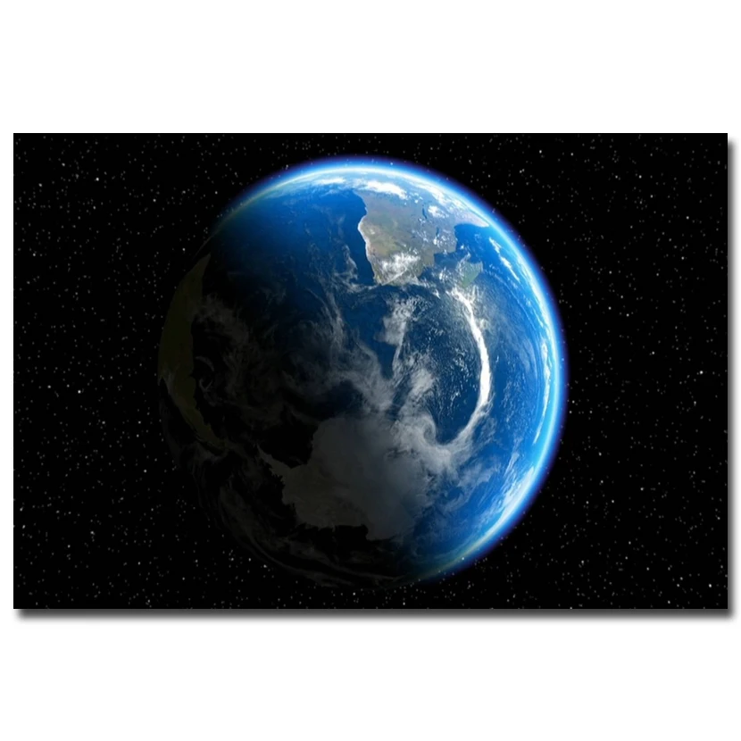NICOLESHENTING The Earth-Milky Way Galaxy Космические звезды Туманность Искусство Шелковый плакат печать Вселенная настенные картины декор комнаты 035 - Цвет: Picture 2