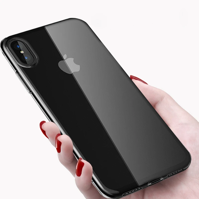 Противоударный Кристальный мягкий прозрачный ТПУ чехол для iPhone 5S, se 7 8 6s Plus X 10 XS Max XR coque прозрачный силиконовый резиновый чехол для телефона s