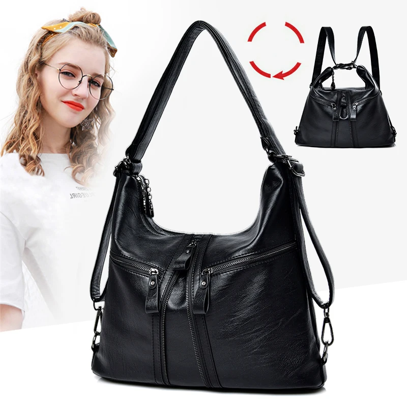 Модная женская сумка на плечо мягкие большие роскошные сумки женские