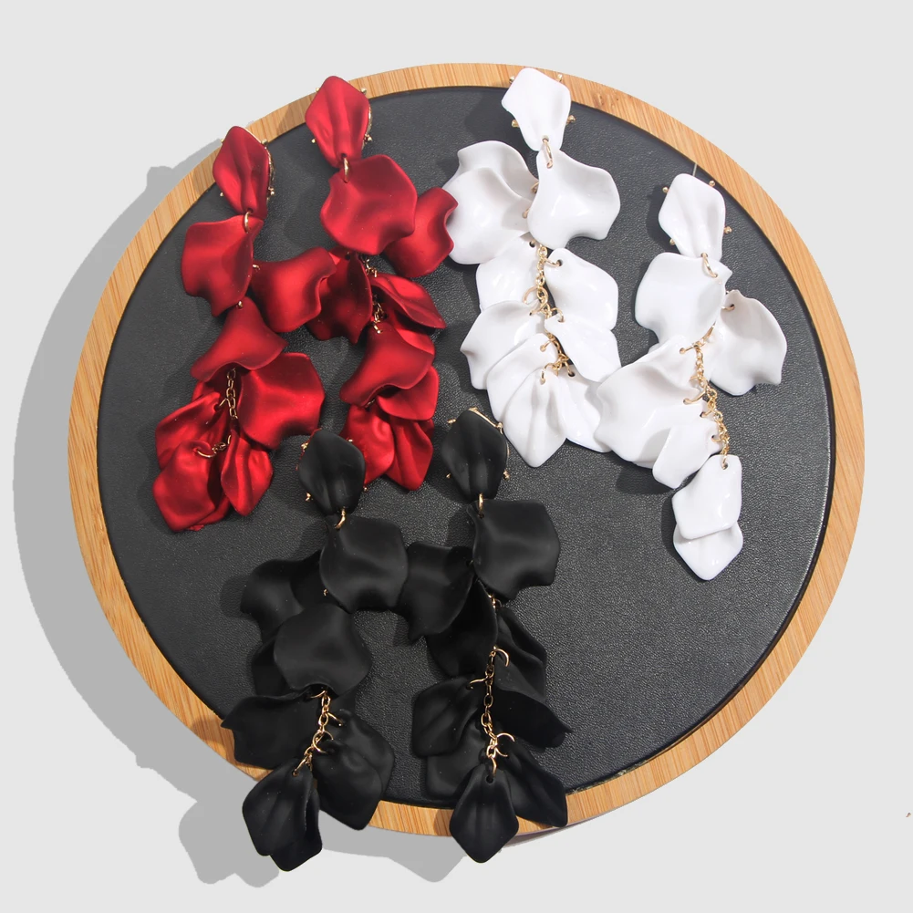 JUST FEEL, 3 цвета, дизайнерские модные серьги-капли из смолы для женщин, Boho, винтажные, очаровательные, акриловые, длинные висячие, массивные серьги, ювелирное изделие