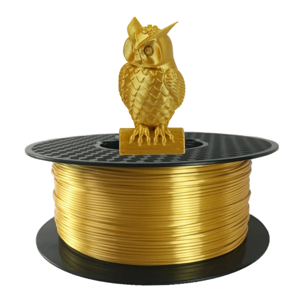 Silk Gold США, Испания, Китай, склад, 1,75 мм, 1 кг, шелк, металл, как PLA нить для FDM 3d принтера, расходные материалы, ручка, материал, материалы для печати - Цвет: Silk Gold