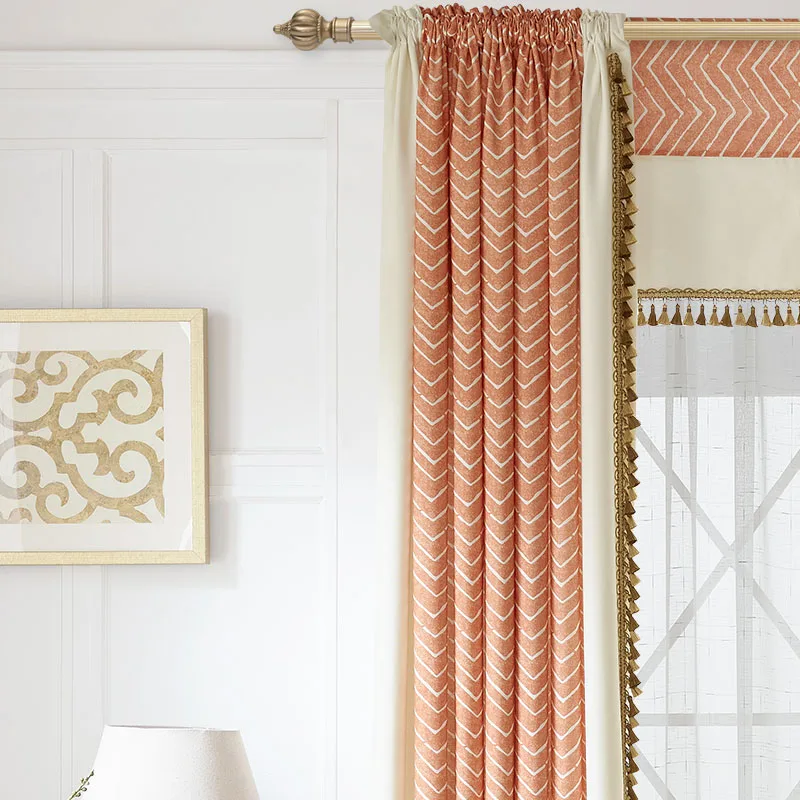 С принтом в полоску Шторы Спальня готовые окна Панель Гостиная современный Ткань