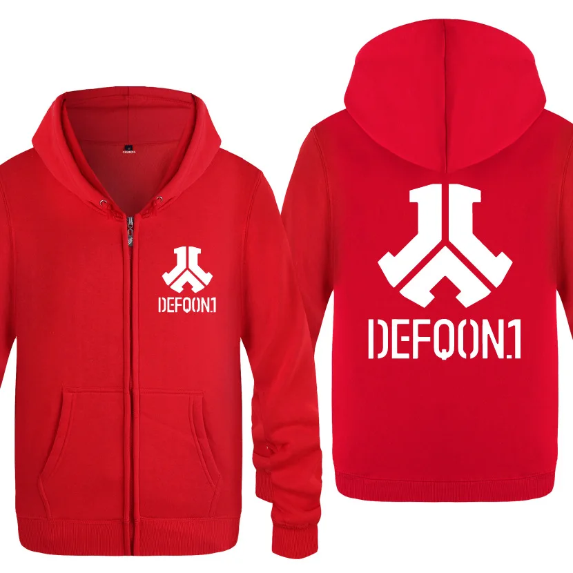 Толстовка с капюшоном рок-группы Felpa Defqon 1 мужская флисовая куртка на молнии