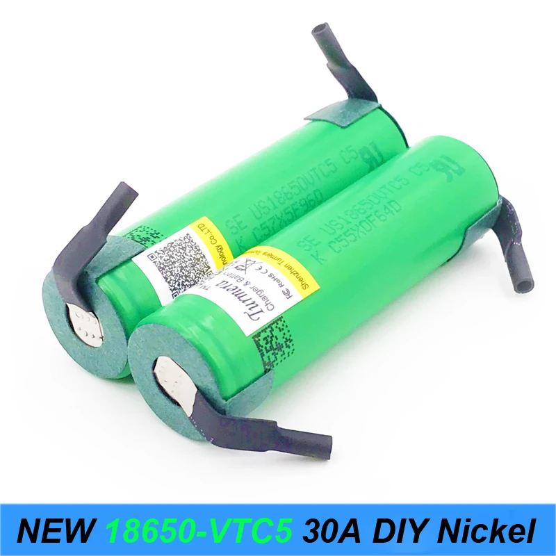 100% Оригинальные 30A разрядки 3 7 V US18650 VTC5 с DIY никель 2600mAh перезаряжаемые батареи для
