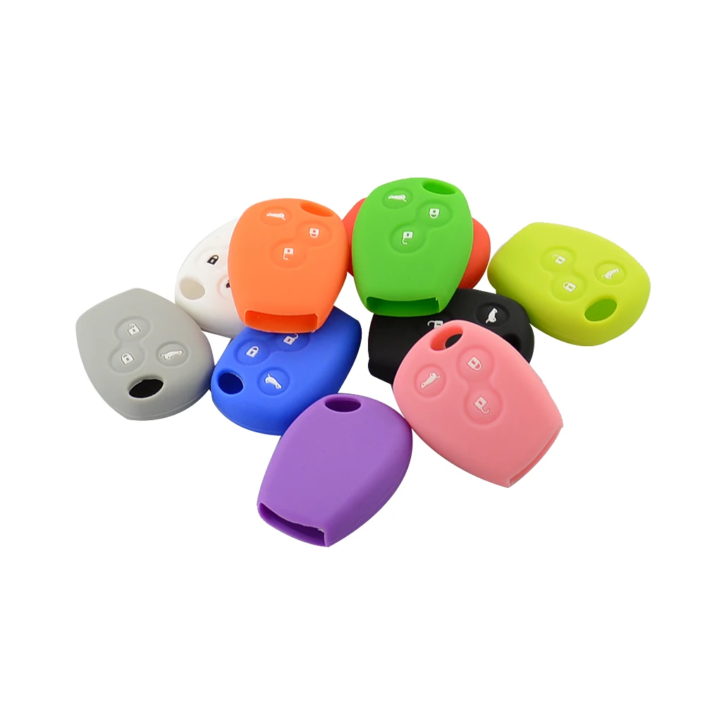 OkeyTech силиконовый чехол для ключей от машины с 3 кнопками подходящими Renault Clio Scenic