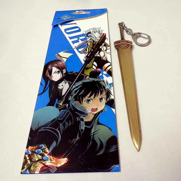 Оптовый Меч Art Online SAO Kirigaya Kazuto Kirito yki Asuna брелок для косплея черный ключей кукла