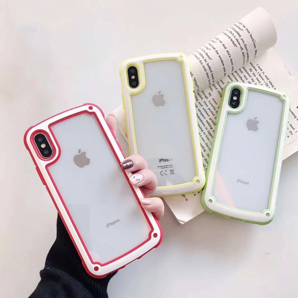 GlamPhoneCase цветной прозрачный чехол для iPhone XS Max XR X 8plus 8 7plus 7 6 S/6 Plus жесткий | Мобильные