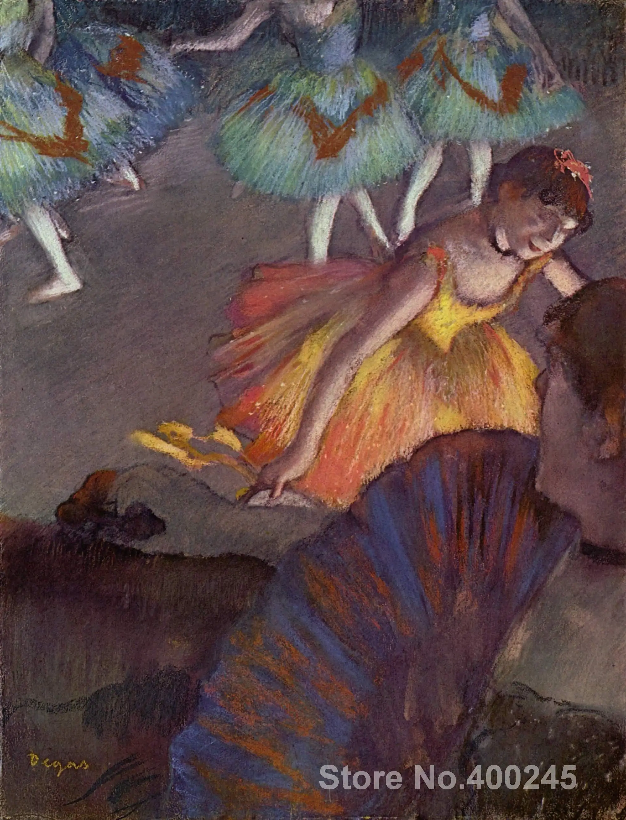 

Ballerina and Lady with a Fan by Edgar Degas paintings For sale Home Decor Hand painted High quality