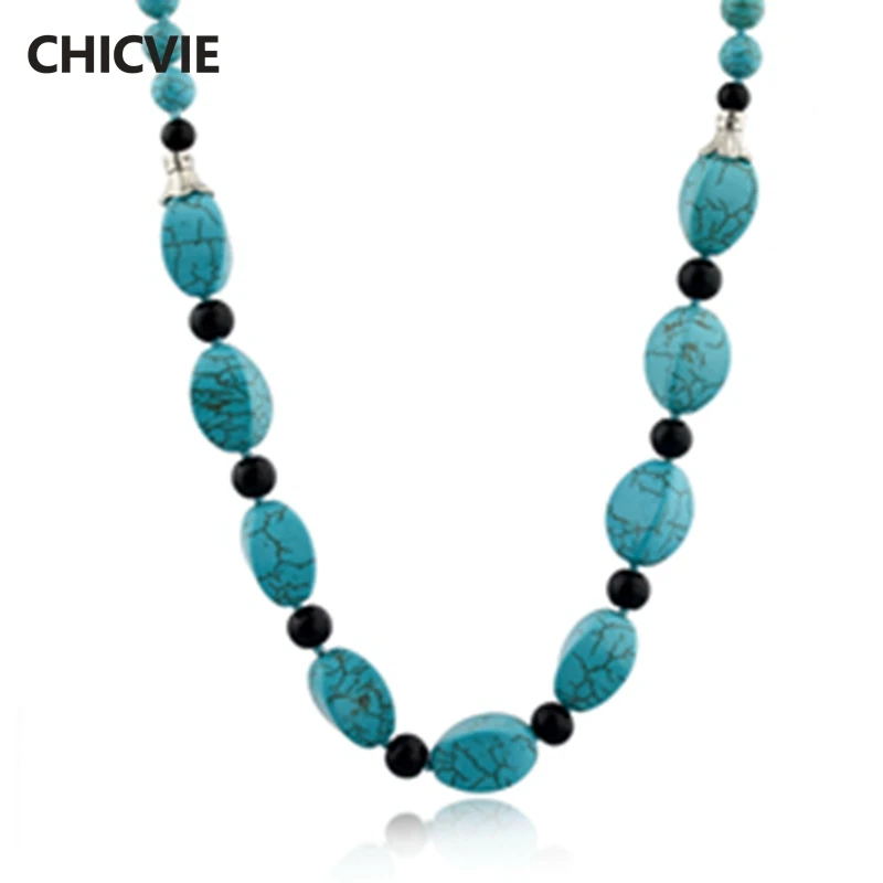 Винтажные аксессуары CHICVIE ожерелья с бусинами из натурального камня для женщин