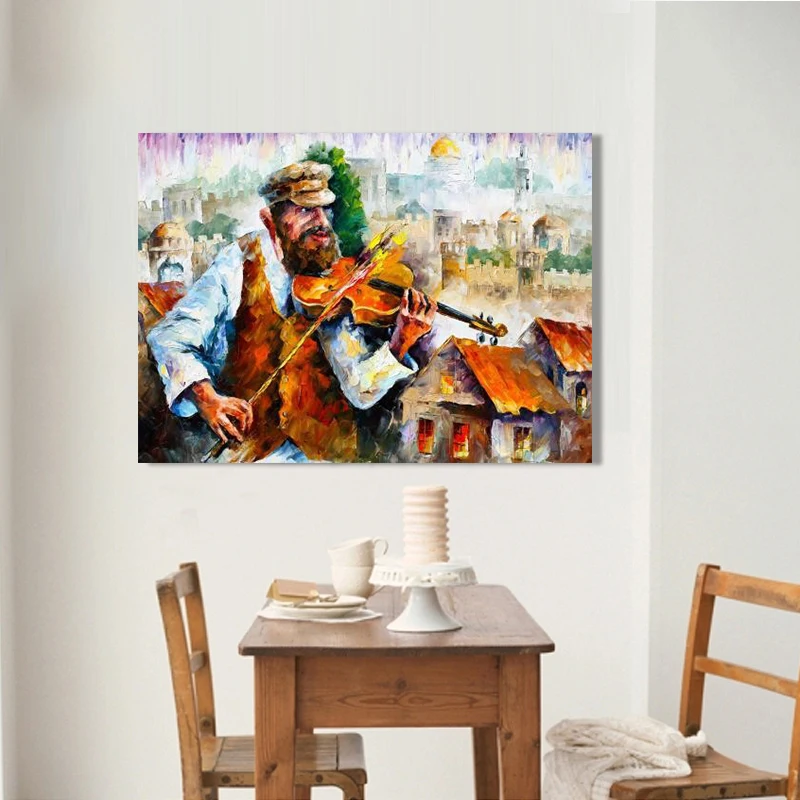 Картина маслом в абстрактном стиле раскрашенная вручную на холсте для