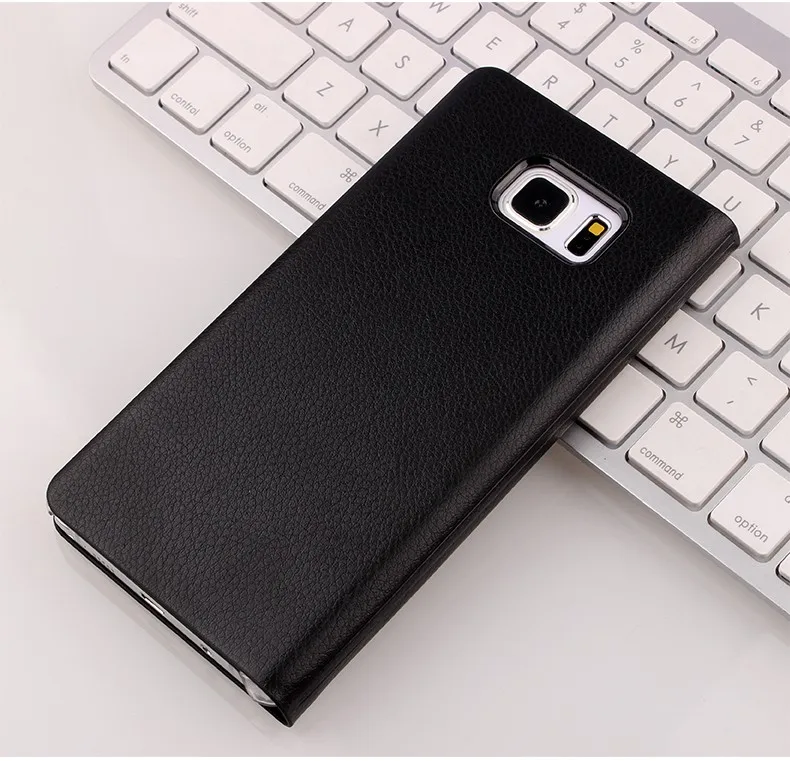 Чехол-Кошелек с откидной крышкой для Galaxy S9 Plus, умный чехол из искусственной кожи с открытым окошком для samsung Galaxy S8+ S7 Edge S6 Plus Note 8, 3, 4, 5