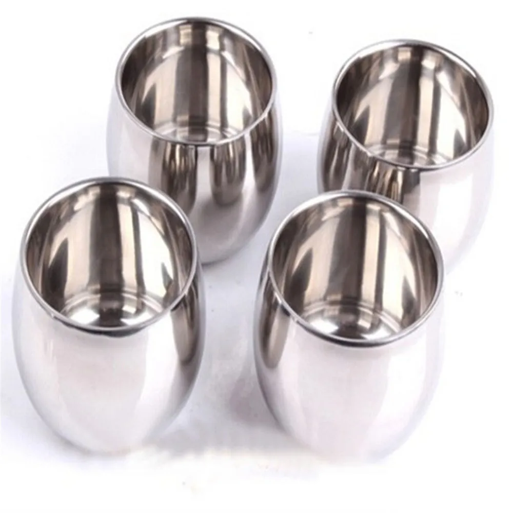 1 шт. Нержавеющая Сталь Вино кофе двойной слой вино стекло чай нержавеющая сталь