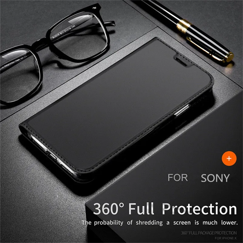 Для Sony Xperia XZ XZ1 XZ2 XZ3 XA1 Plus Ultra Premium 5 10 II iii защитный чехол бумажник из искусственной кожи с магнитной