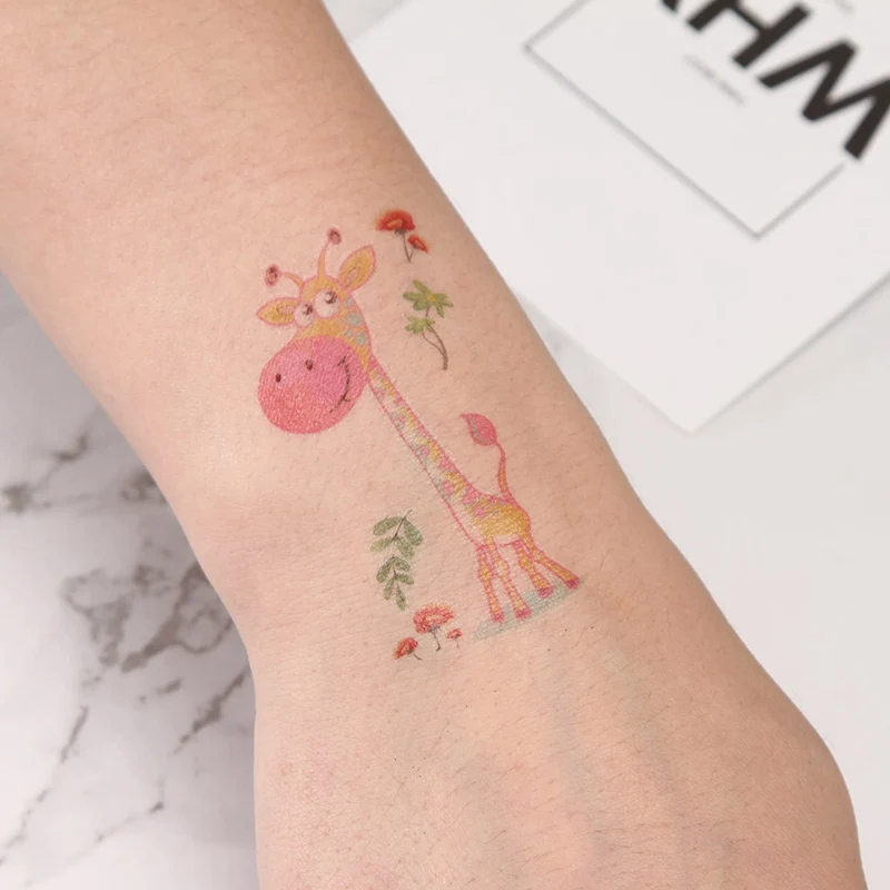 Новинка 2018 Мультяшные милые детские наклейки для птиц белок временные тату с