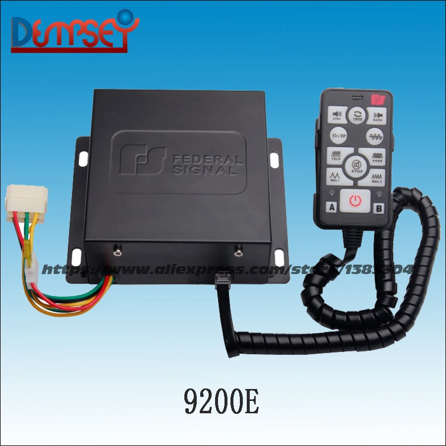 

Dempsey DC12V 200W сирена, аварийная Автомобильная сирена, усилители сигнализации с пультом дистанционного управления для полиции, скорой помощи, пожарной машины, без динамика (9200E)