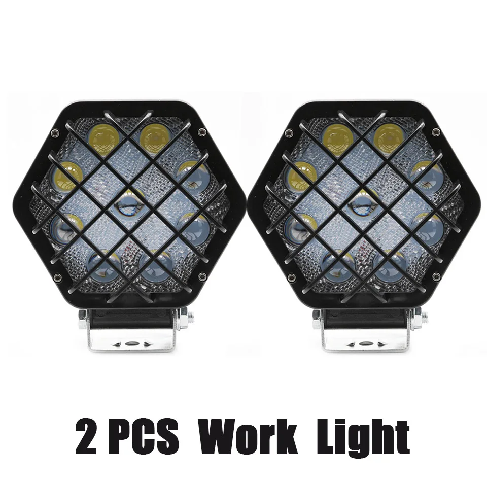 2pcs Work Light Светодиодный рабочий свет бар 27 Вт Рабочий свет комбинированный прожектор точечные лучи 4x4 внедорожный передний бампер потолок противотуманная фара Свет дальнего света - Цвет: 2pcs Work Light