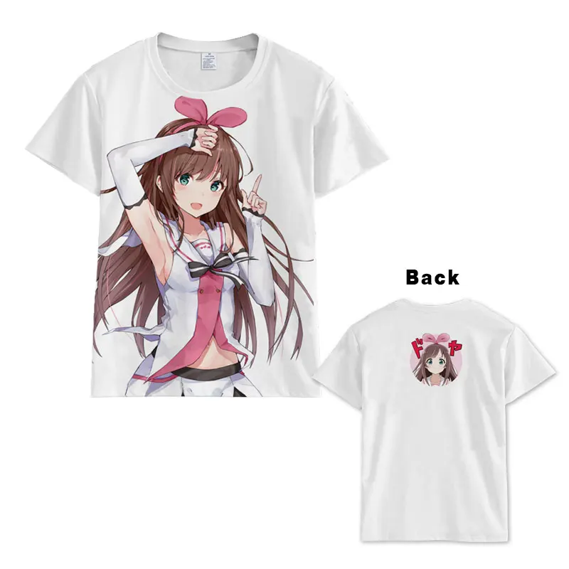 Японская футболка YouTuber Kizuna AI Kaguya Luna официальная Мужская и женская летняя с