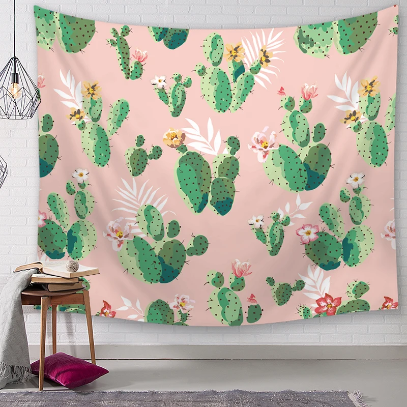 Кактус декоративные гобелены Висячие настенные Мандала богемный гобелен пейзаж