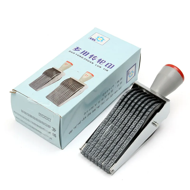8 Digit Alphabet English Alphanumeric Scroll Rubber Stamp Seal Digital Machine Printing Design DIY Scrapbook Scrolling Statistic