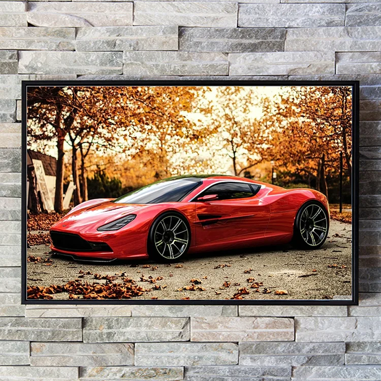 5D DIY Алмазная картина Современная красивая красная спортивная Автомобильная