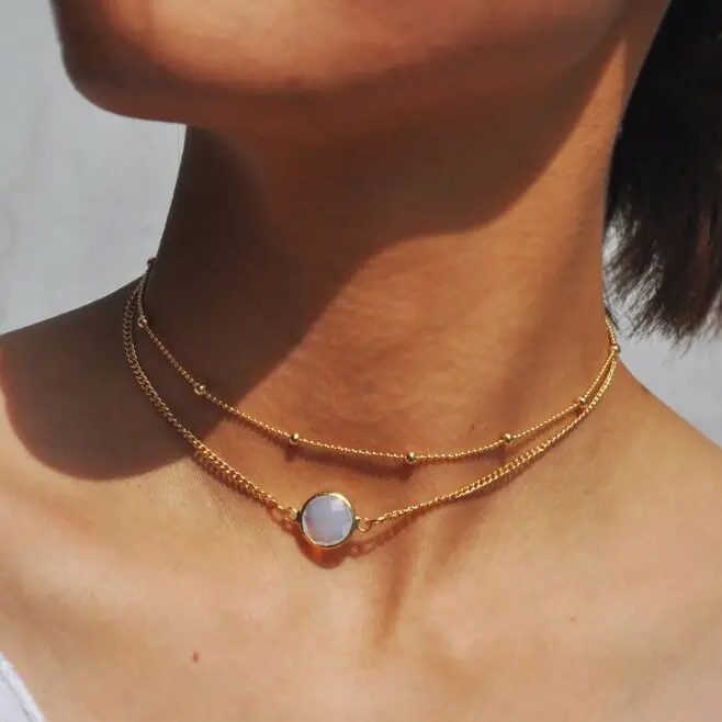 Женская простой повседневный Стиль Chokers ожерелья подвески Лето Ювелирные