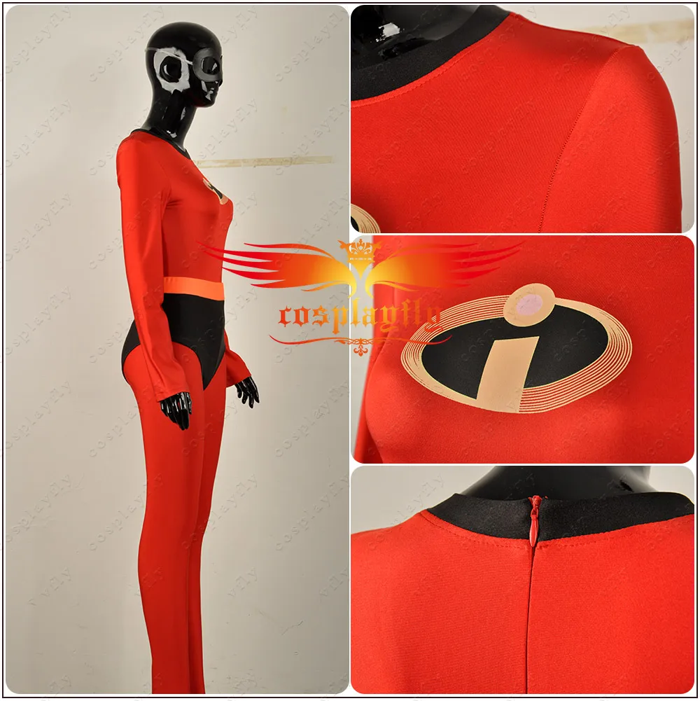 Суперсемейка 2 комбинезон девушка зентай Красный боди Elastigirl Хелен супер женщина