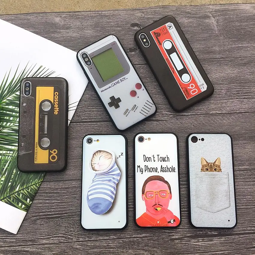 ТПУ Край+ Жесткий PC чехол для телефона для Apple iPhone 8 8 Plus чехол s для iPhone8 узор Bad Boy Insane милый забавный кот