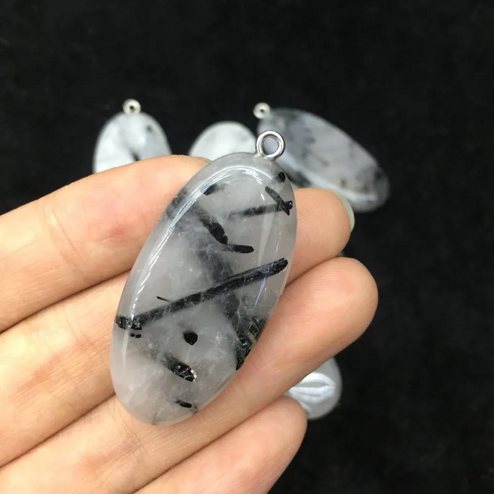 1 шт. натуральный черный рутилированный кварц турмалин в форме капли воды для