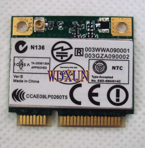 Atheros 9285 AR5B95 AR9285 802.11B/G/N 150 Мбит/с Wlan Половина мини PCI-E WiFi беспроводная карта для DELL ASUS ACER SONY Toshiba ноутбук