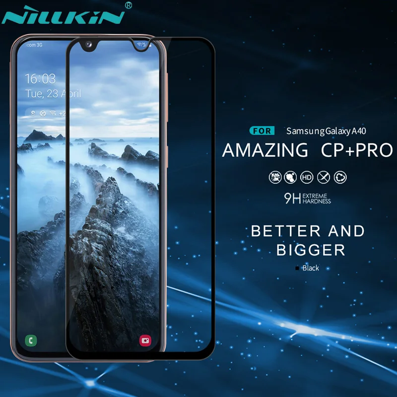 Взрывозащищенное Закаленное стекло для Samsung A70 A60 NILLKIN CP + Pro 2.5D полностью покрытая