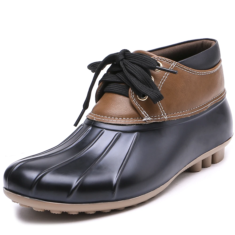 

TONGPU женские садовые туфли, женские водонепроницаемые полусапожки на низком каблуке, высокие резиновые сапоги 28-301