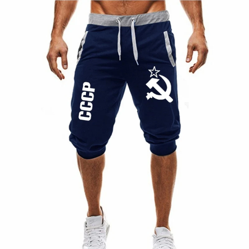 2019New Модные мужские спортивные пляжные шорты, брюки, хлопковые спортивные брюки, шорты для фитнеса, повседневные спортивные шорты