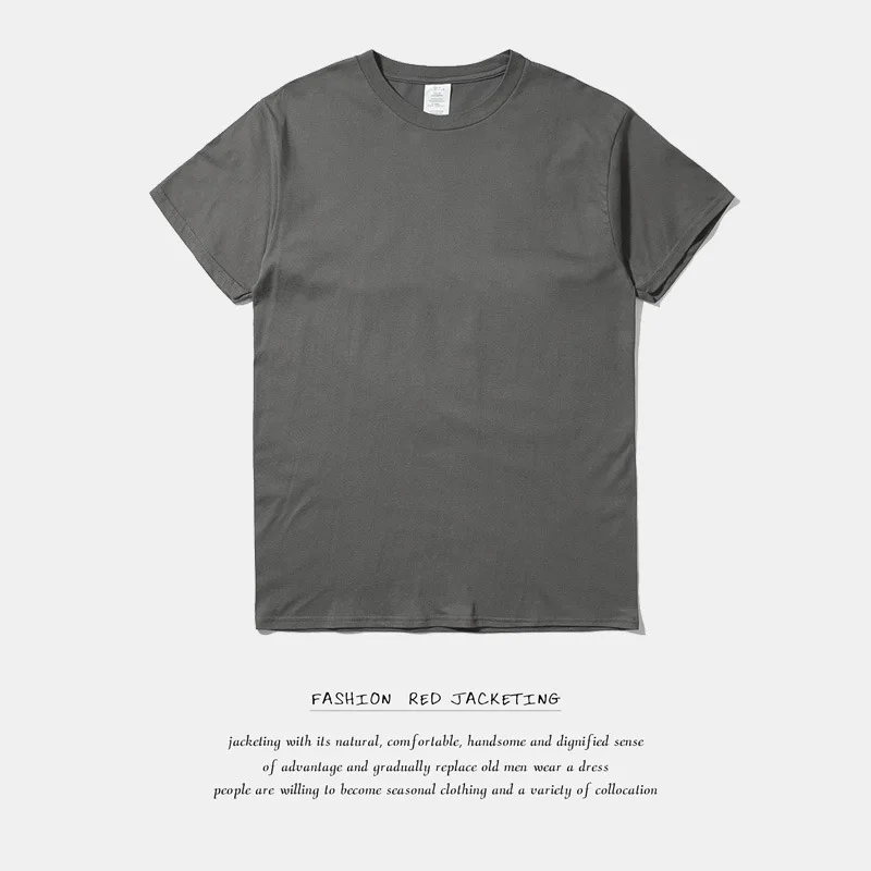 Базовая разноцветная Мужская футболка из чистого хлопка летняя с короткими