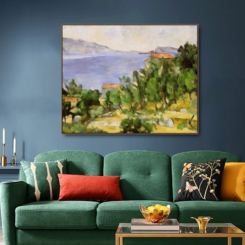 The Bay of Lɾstaque от Cezanne известная Картина на холсте каллиграфические плакаты и