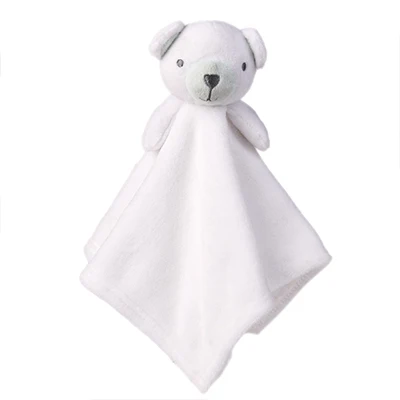 TH031-white bear Детские плюшевые игрушки, успокаивающее полотенце, мультяшный медведь, кролики, успокаивающие куклы для новорожденных, мягкие удобные полотенца, спальные игрушки - Цвет: TH031-white bear