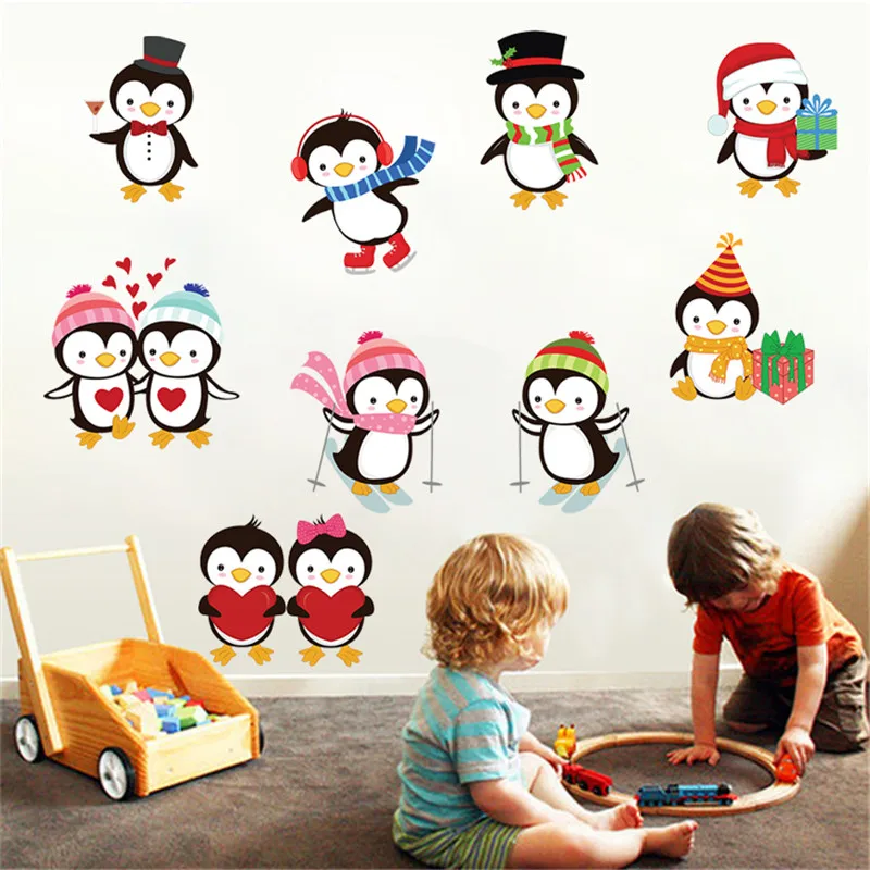 Stay Meng пингвин пара мультфильм детская комната обои Детский сад спальня украшения